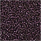 Miyuki Round Seed Beads Size 15/0 8.2g Silver Lined Wine