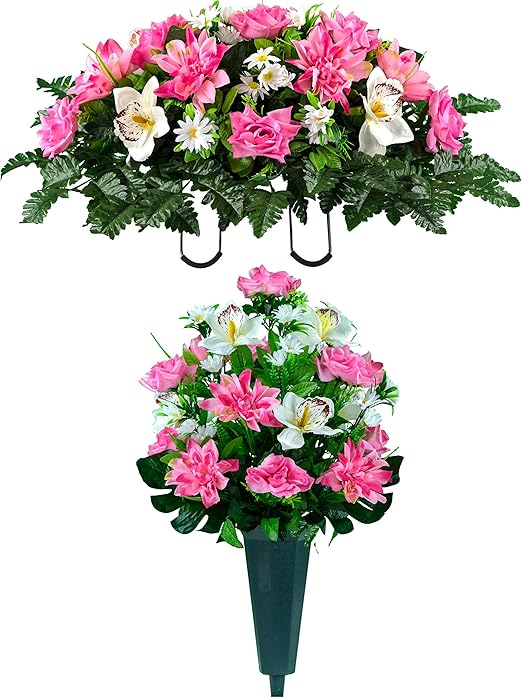Sympathy Silks Artificial Cemetery Flowers Realistic