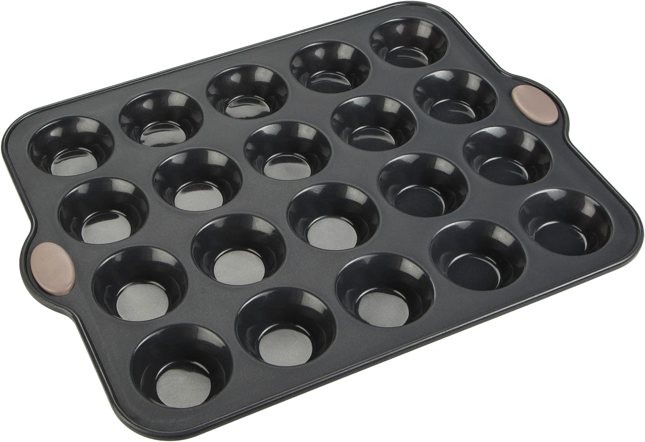 Levivo silicone muffin tin / silicone baking tin for up to 20 petit fours, muffins or cupcakes, baking tin size approx. 31 x 25 cm, silicone tin for baking, suitable for any conventional oven, grey