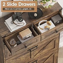 Halitaa Shoe Cabinet with 3 Flip Drawers & 2