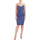 Laundry by Shelli Segal Women's Spaghetti Strap Cowl Neck Knee Length Dress