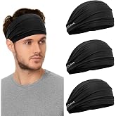 Running Headband for Men and Women - Wide Moisture Wicking Sweatbands for Fitness, Running, Hiking, Cycling, Yoga, Basketball