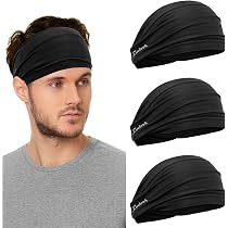 thumbnail image 2 of Black Japanese Bandana Headbands For Men And Women Comfortable Head Bands With Elastic Secure Snug Fit Ideal Runners Fitness Sports Football Tennis Stylish Lightweight M 2 of 12