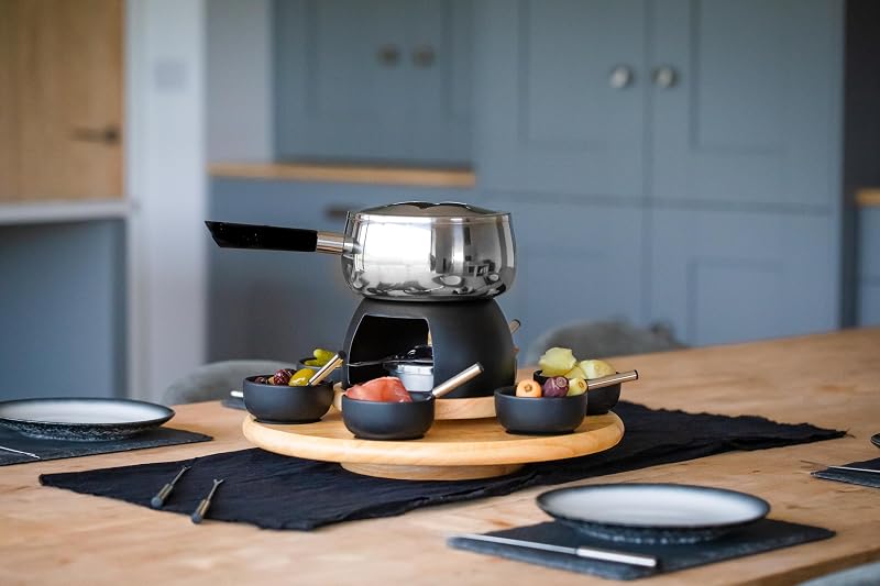 Artesà Masterclass - ensemble à Fondue en Acier Inoxydable pour 6 Personnes