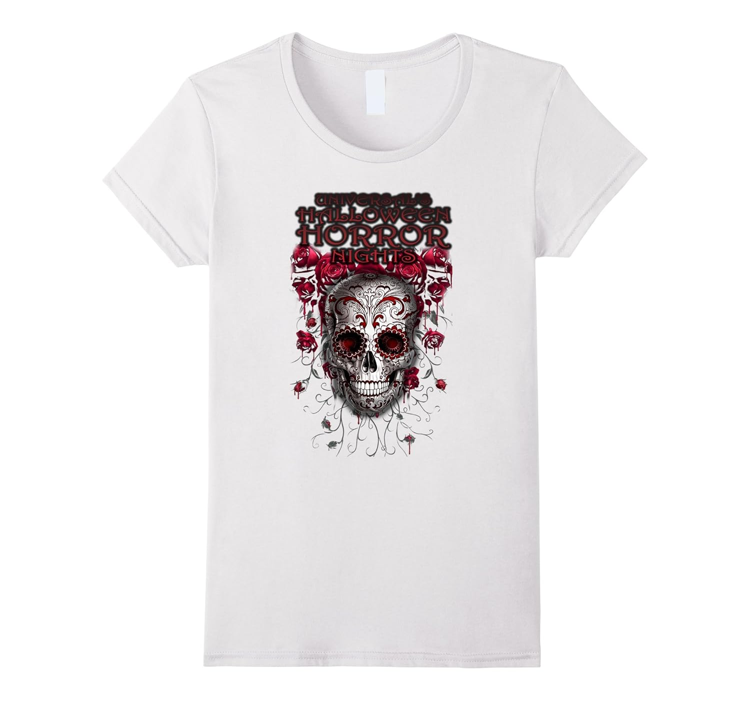 Womens Halloween Women Tee Universals Halloween Horror Nights Shirt-Rose