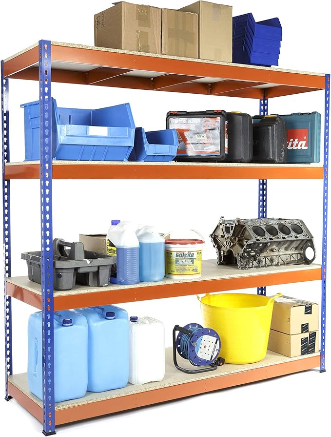 Extra Heavy Duty Garage Racking Shelving Unit 1800mm H x 1800mm W x