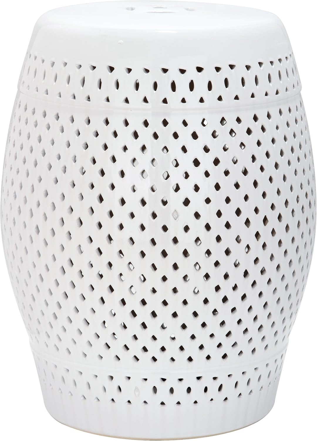 Safavieh Diamond Ceramic Decorative Garden Stool, White: Home & Kitchen