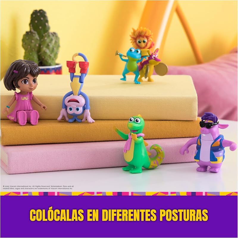 O EXPLORADOR - Pack Os Amigos Fantásticos da Dora, 7 Figuras: Dora, Botas, Tico, Isa e o Trio Fiesta - 6073738 - Rapariga Brinquedos 3 anos + - Presente Rapariga 3 anos + - Jogos Infantis