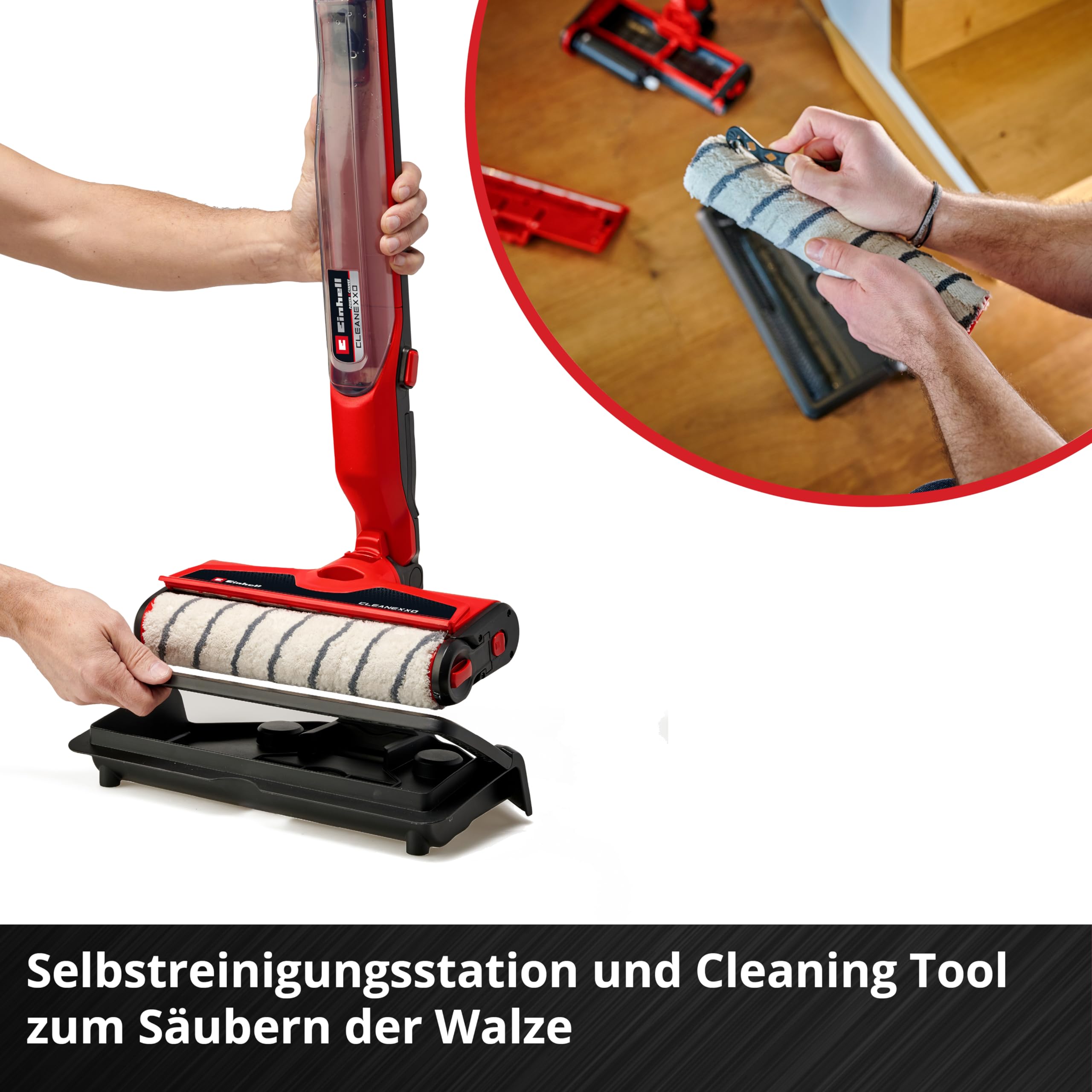 Einhell Akku-Hartbodenreiniger CLEANEXXO Power X-Change (18 V, 290 mm Bürstenwalze, BOOST-Modus, Selbstreinigungsfunktion, steuerbare Wasserzufuhr, ohne Akku) 7