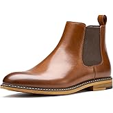 Temeshu Men's Chelsea Boots Casual Dress Boots Ankle Slip On Boots for Men MS25