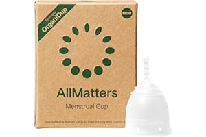 AllMatters OrganiCup Menstrual Cup - Size Mini - Eco-Friendly, Reusable Period Solution - Superior to Pads & Tampons - Suitable for Light to Heavy Flow