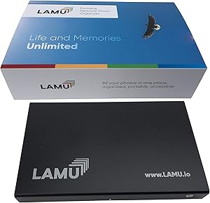LAMU Portable Photo Organizer (2 TB, Charcoal Black) for Windows