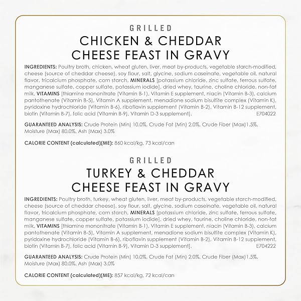 PURINA FANCY FEAST DELIGHTS WITH CHEDDAR GRILLED CHICKEN, TURKEY OR WHITEFISH AND CHEDDAR CHEESE FEAST IN GRAVY WET CAT FOOD VARIETY PACK – (PACK OF 24) 3 OZ. CANS