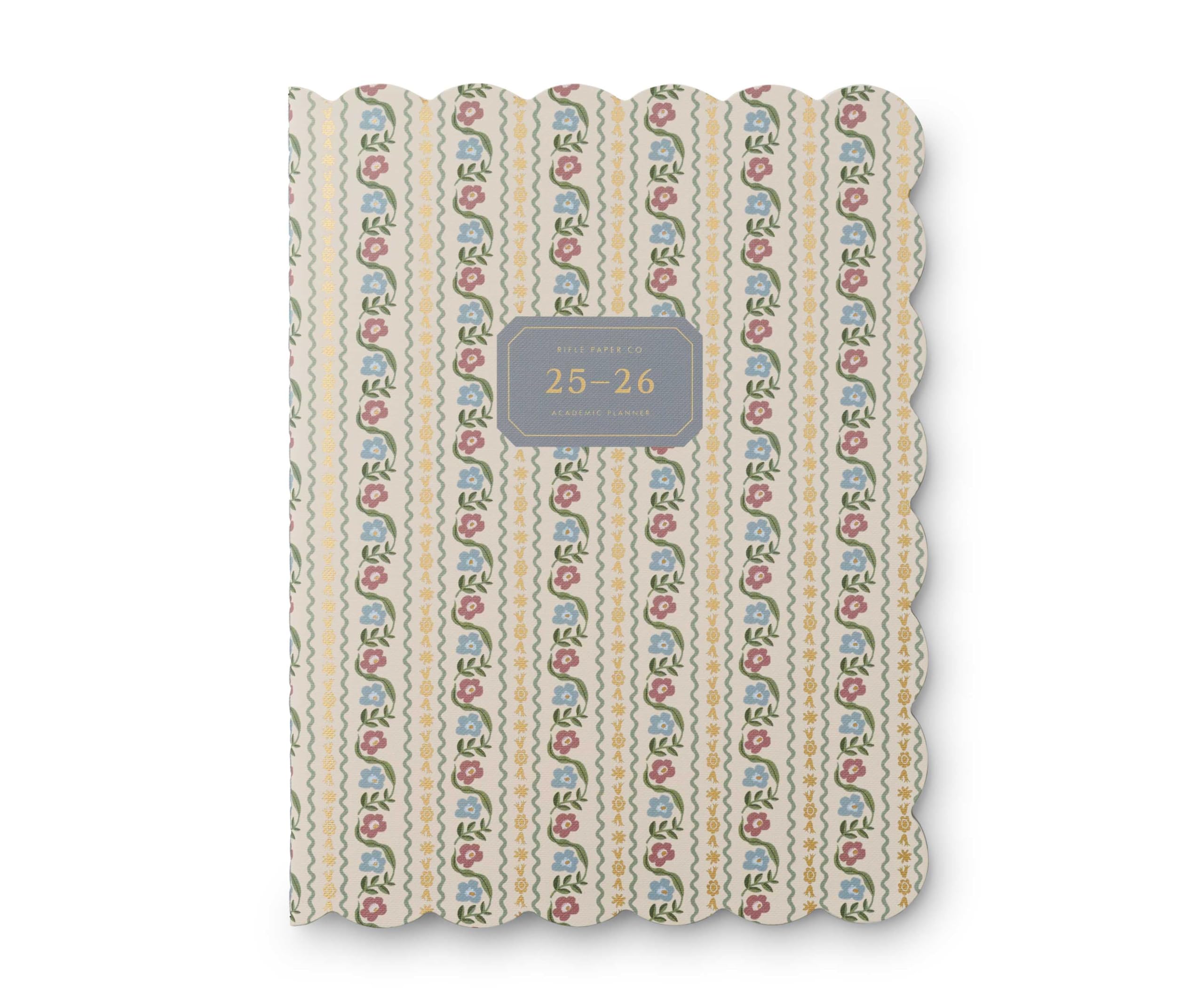 Photo 1 of Paper Co. 2026 Delphine 12-Month Academic Planner, Aug. 2025 - July 2026, Thread-Stitch Binding, 9.75" L x 7.75" W, Metallic Gold Foil Accents, Monthly Pages & Note Section
