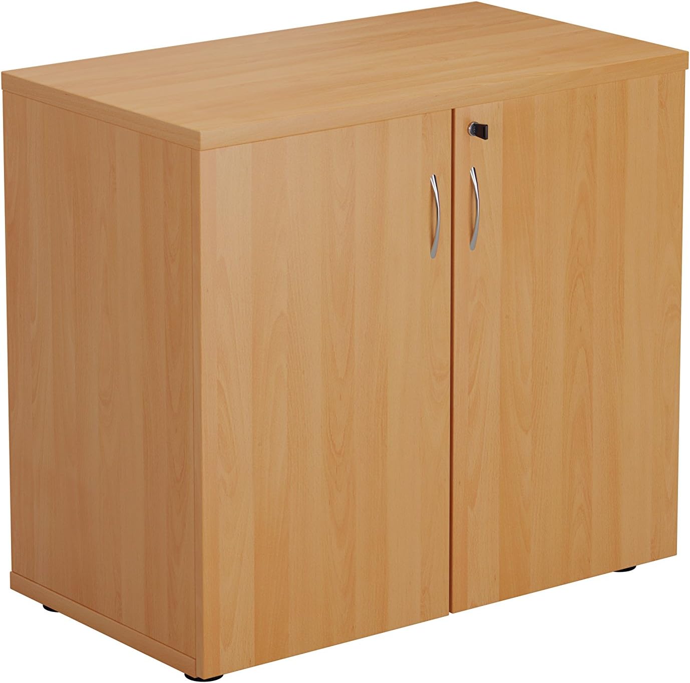Office Hippo Büroschrank 80x40x73cm - Abschließbar Mit Verstellbaren Regalen, Arktikweiß