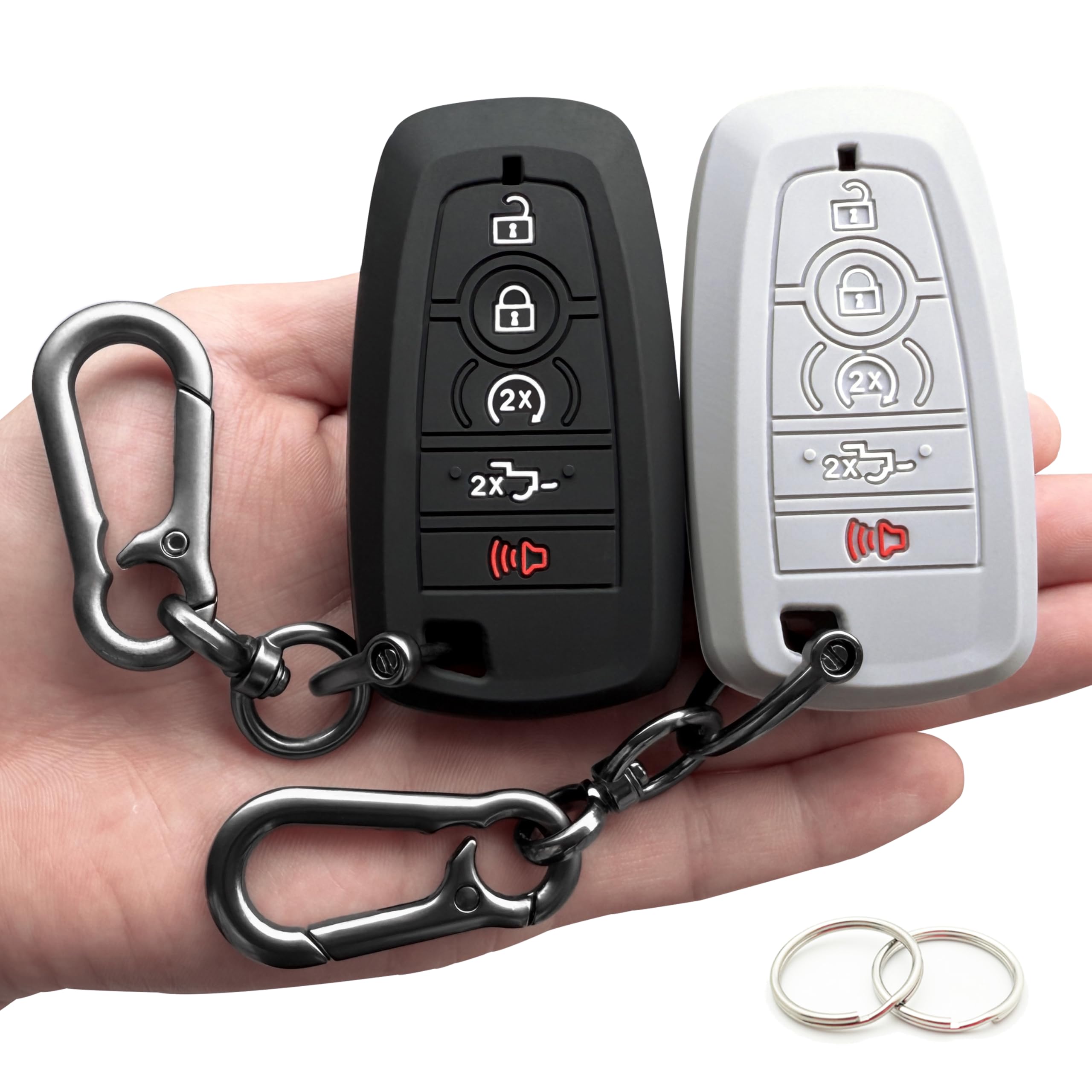 TANDRIVE Key Fob Cover for 2025 2024-2017 Ford F150 F250 F350 F450 F550 ...