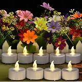 PILLOBOX 24Pack LED Tea Lights Flameless with 200 Hour Battery Life Warm White view 2