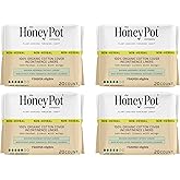 The Honey Pot Company - Incontinence Pads for Women - 80ct - Non-Herbal Panty Liners - Bladder Leak Control - Organic Cotton Cover & Ultra-Absorbent Pulp Core - Feminine Care