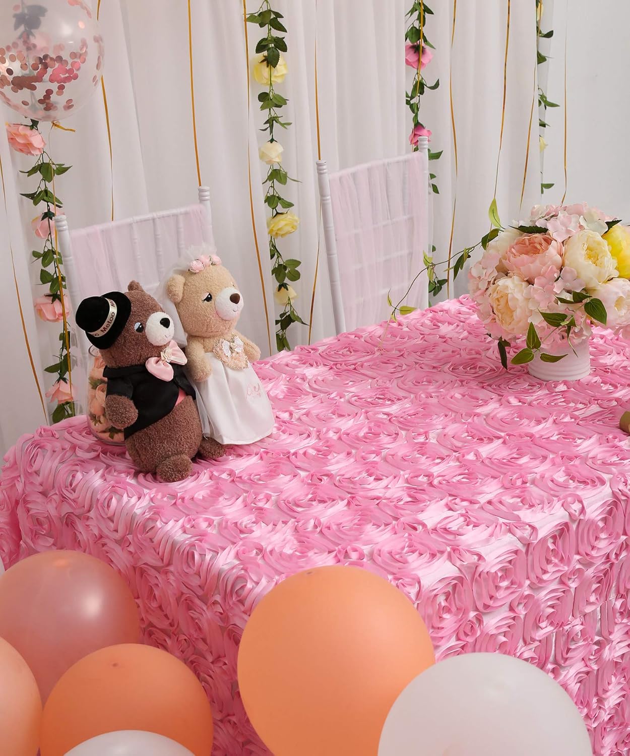 Best Pastel Pink Satin Table Runner