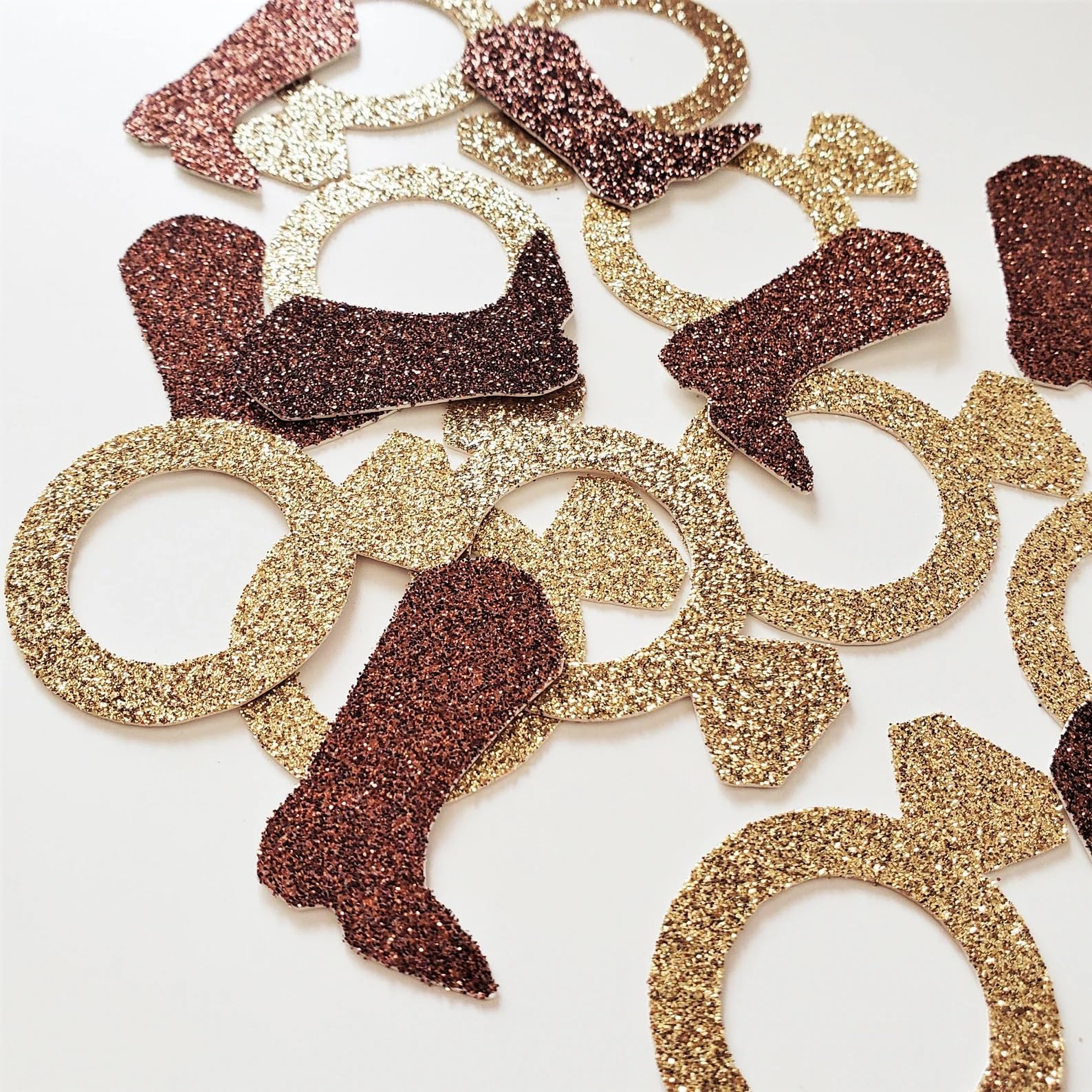 Photo 1 of 100Pcs Wedding Table Confetti,Cowgirl Boots Ring Table Confetti for Cowgirl Birthday Party Decorations, Engagement Party Supplies Girls Night Birthday Favors
