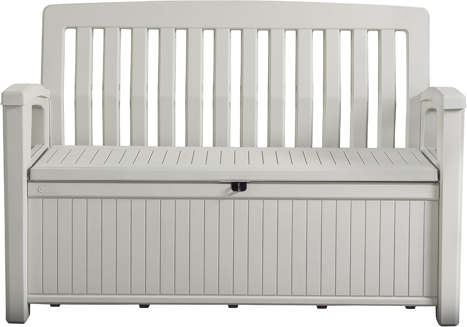 Cottage Garden and Patio Bench Trunk, 227 liters, White, 8 Litres