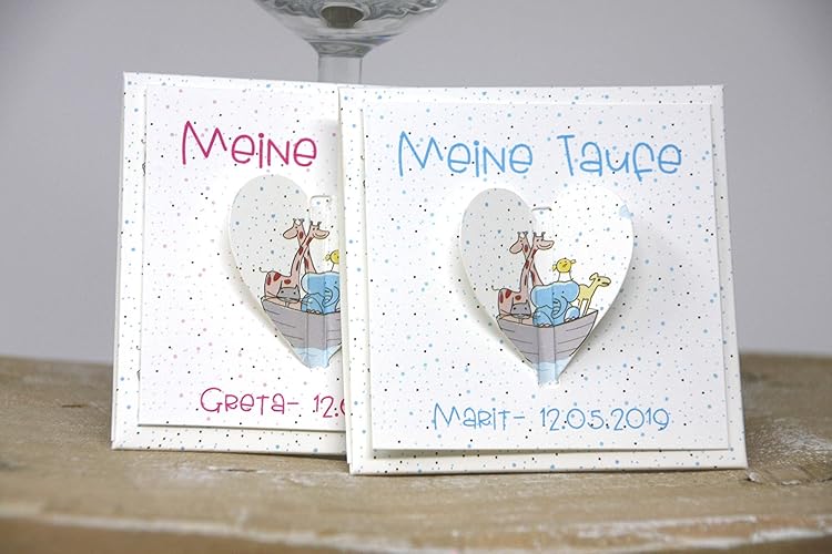Gastgeschenk zur Taufe Personalisiert inkl. Blumensamen Arche Noah