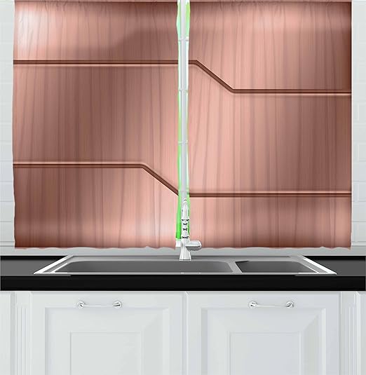 Amazon Com Ambesonne Industrial Kitchen Curtains Realistic