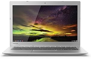 Toshiba CB35-B3340 13.3 Inch Chromebook (Intel Celeron, 4GB, 16GB SSD, Silver) Full HD-Screen