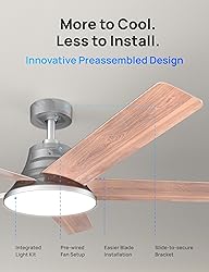 Dreo Ceiling Fans with Lights and Remote, 52