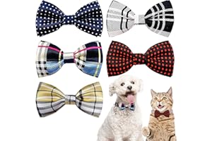 PET SHOW Pet Small Dogs Collar Embellishment Attachment Bow Ties Puppies Cats Collar Charms Accessories Slides Bowties for Birthday Wedding Parties Assorted A Style Assorted B Styles Pack of 5