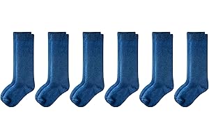 �鶹�� Essentials unisex-child Casual Cotton Knee High Socks