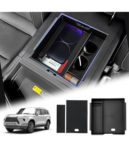 Sunsdrew Center Console Organizer For GMC Acadia 2017-2023 - ABS Tray, Armrest Storage Box - View #3