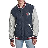 Champion Men's Retro Diamond Quilted Bomber Varsity Jacket