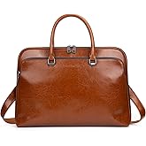 Blofinche Laptop Messenger shoulder bag: Genuine Leather work Briefcase 13.3 15.6 inch designer handbag