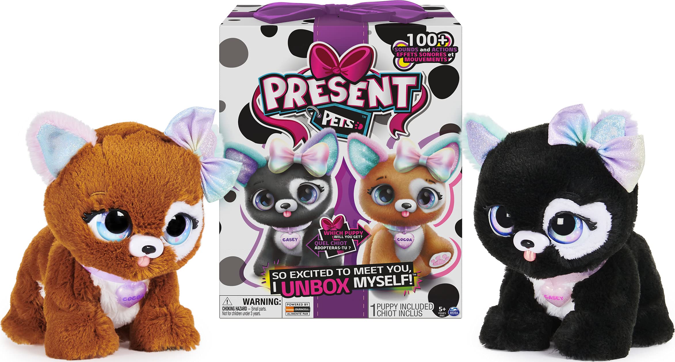 Present Pets Glitter Puppy Interactive Plush Pet Toy with Over 100 Sounds and Actions (Style May Vary, Only One Supplied)