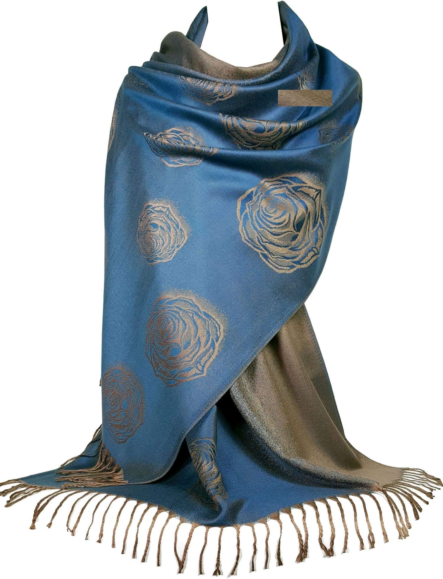GFM® Pashmina Style in Floral or Paisley Pattern Scarf Wrap (FRL2)