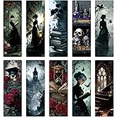 Cosmisun Dark Academia Bookmarks for Women - 100 Pcs Gothic Witchy Vintage Bookmark Dark Romance Book Mark Skull Rose Page Marker Clip Gifts for Book Lovers Students Teachers Bookish Reading