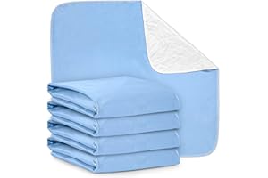 Dry Defender Washable Bed Pads - Reusable Waterproof Mattress Pad for Kids & Adults - Use as Seniors Incontinence Bed Pads, Potty Training, and Pet Pee Pads for Dogs and Cats - Pack of 4 - 34x36