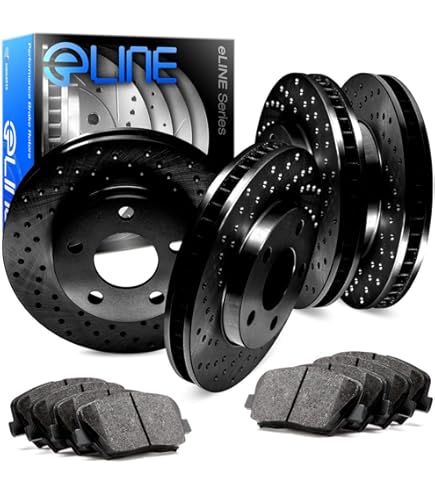 Drilled Slotted Brake Rotors Front Front Drilled &amp; Slotted Brake Rotors Ceramic Pads Kit For Chevy Equinox, Saturn Vue &amp; More Drilled Slotted Brake Kit