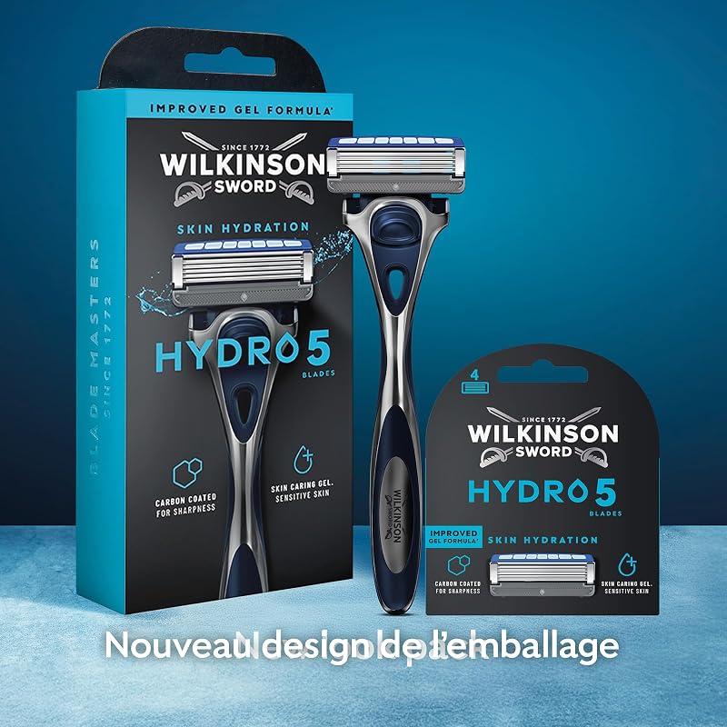 Hydro 5 recharges de lames pour homme, lot de 4