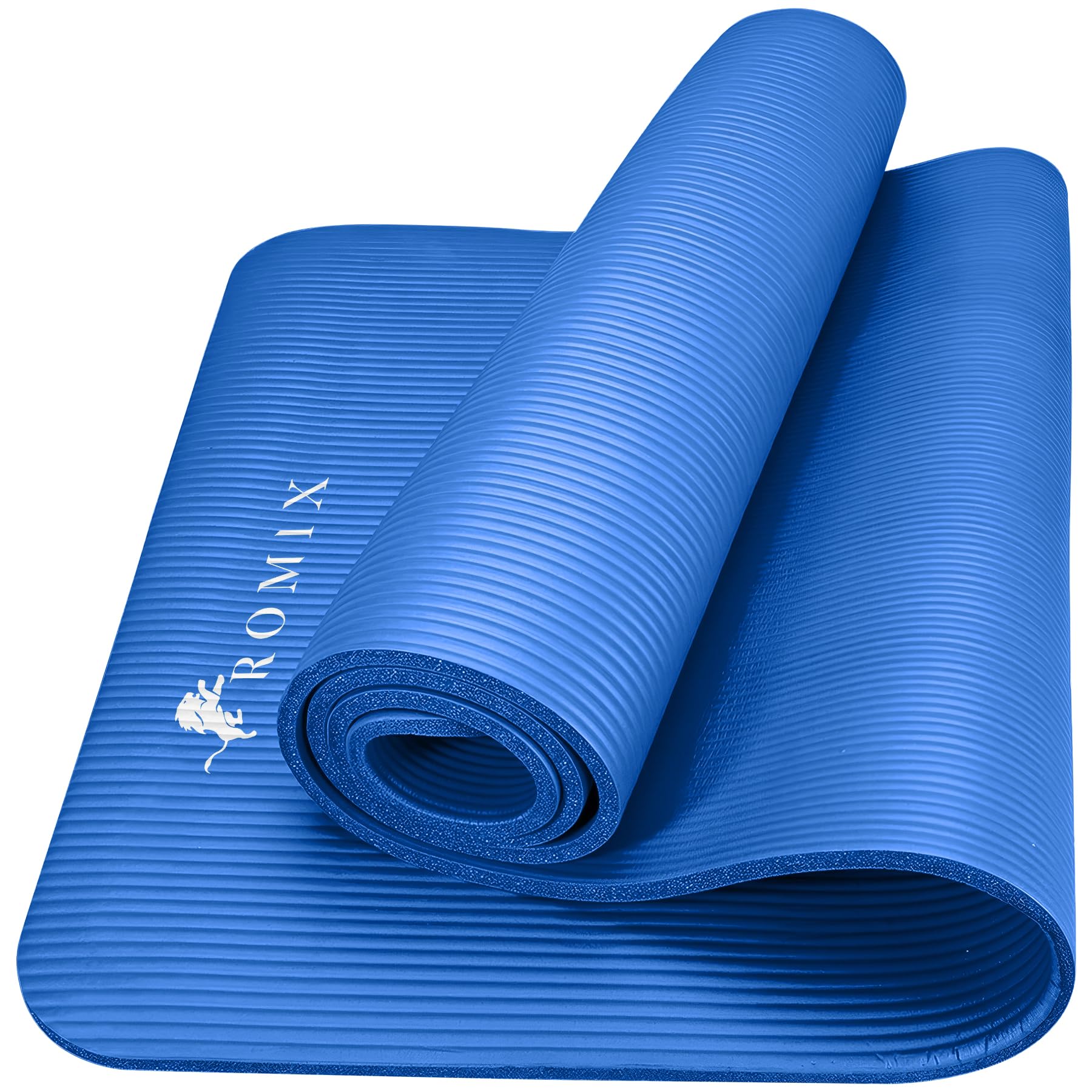 ROMIX Yoga Mat thick 15 MM Foam Exercise Mat 180x60x1cm Non Slip Gym Mat with Carry Bag and Strap, Workout Mats, Yoga Mats for Women Men Pilates mat Gymnastics Meditation Home Outdoor