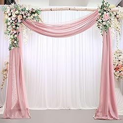 Wedding Arch Draping Fabric 2 Panels 18Ft Dusty