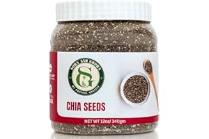 SOWNANDGROWN Sown-and-Grown Chia Seeds- 12oz Omega-3, Non-GMO, Keto Friendly, Source of Fiber and Chia Seeds for Weight Management