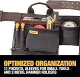 DEWALT Pro 11 Pocket Leather Tool Belt Set Heavy Duty Pouch view 4