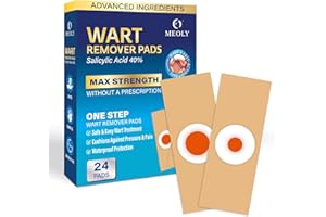 MEOLY Wart Corn Remover Bandaid: salicylic Acid Plantar Wart Remover Cushion Corn Remover for Toes 24 Pads