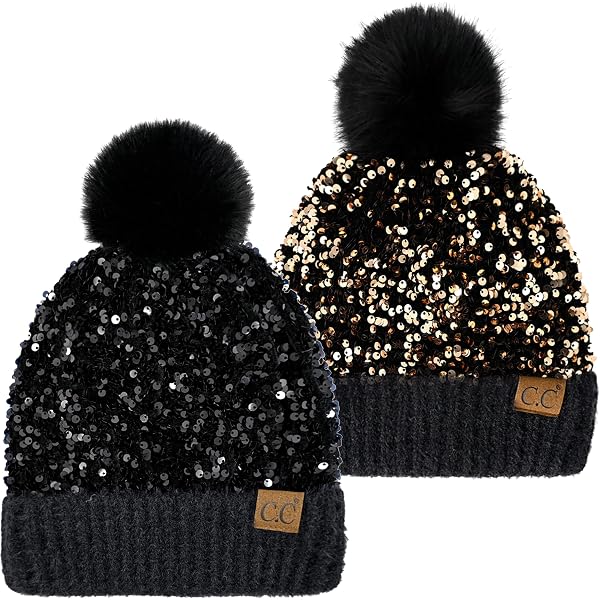 Funky Junque Bedazzled Embellished Beanie, Women display picture 2