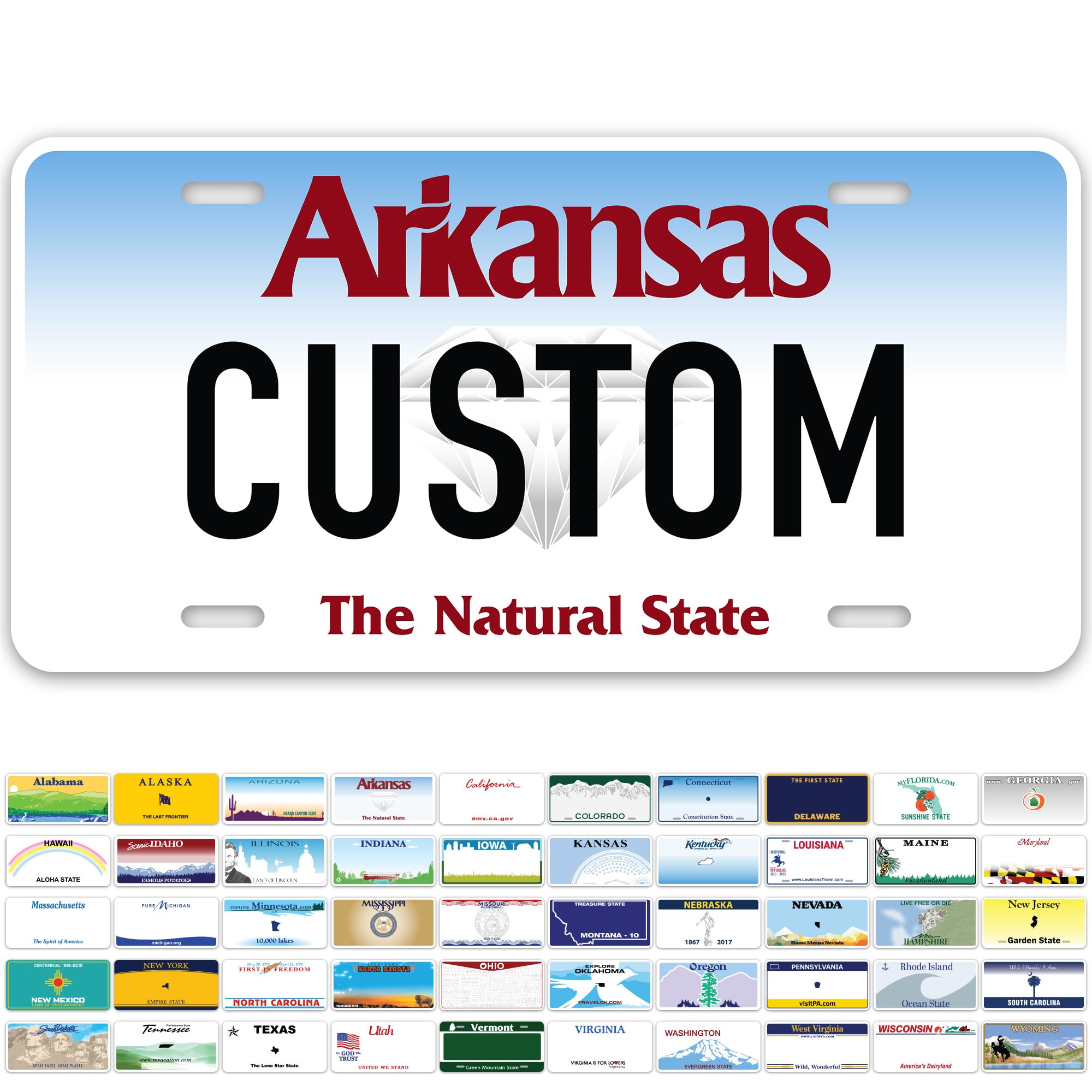 Custom Arkansas License Plate, Personalized License
