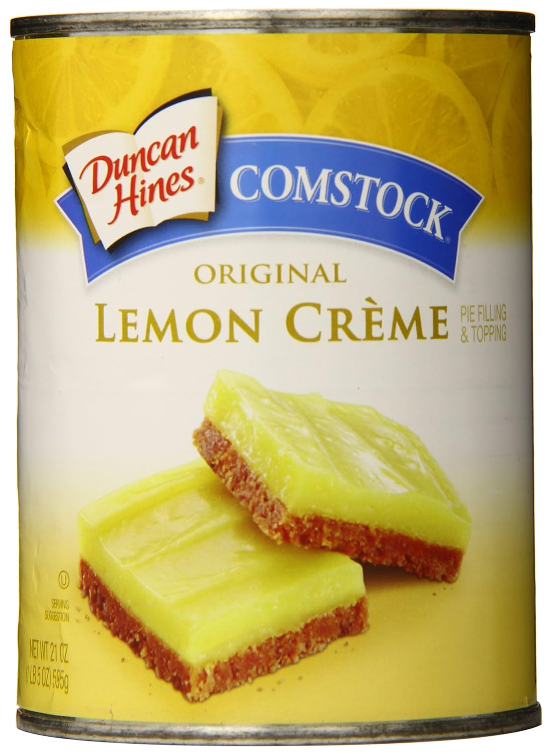 Comstock Pie Filling & Topping, Lemon Cream, 21 Ounce (Pack of 8)