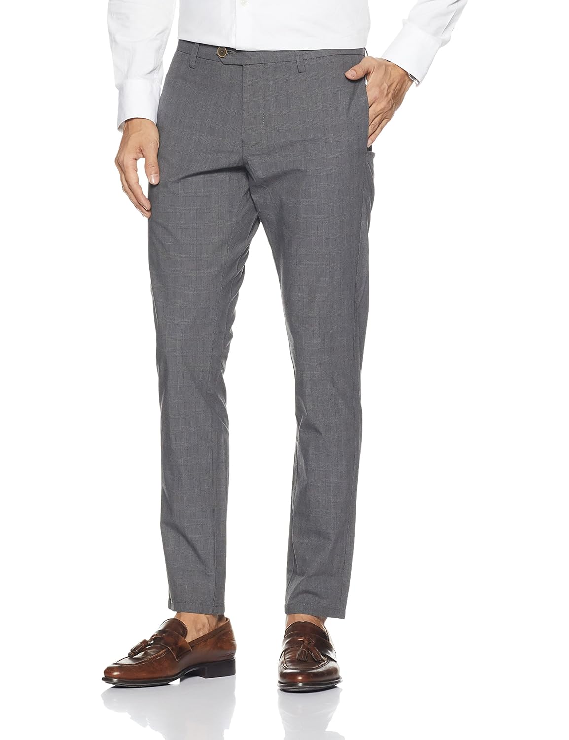indigo nation men's straight fit formal trousers
