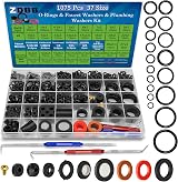ZDBB 37 Size 3-in-1 Spigot Repair Washers Kit 1075 Pcs Universal Plumbing